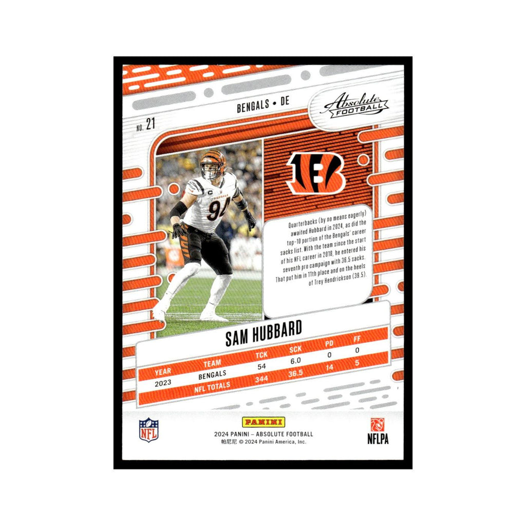 Sam Hubbard 2024 Panini Absolute #21 Cincinnati Bengals Football Card NM