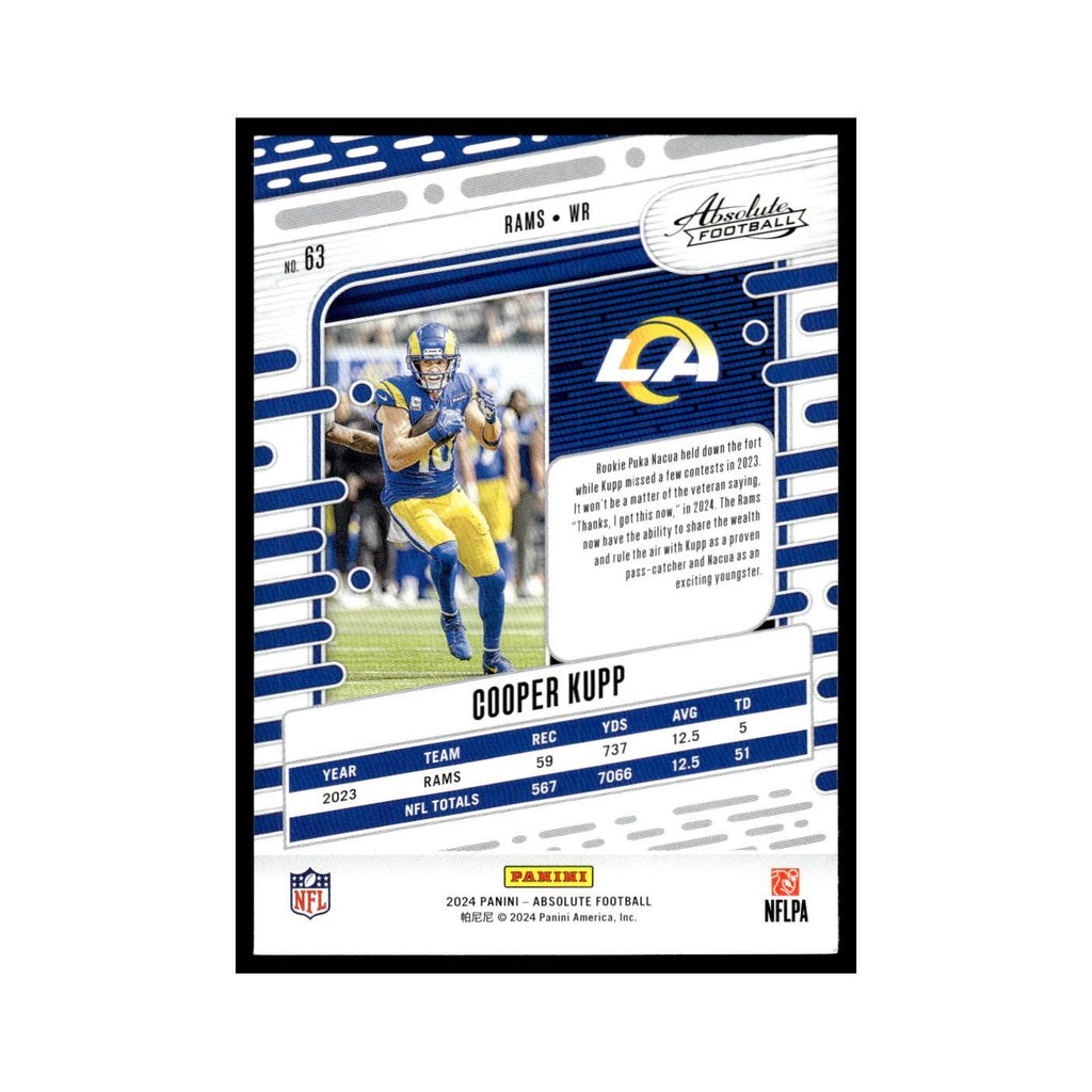 Cooper Kupp 2024 Panini Absolute #63 Los Angeles Rams Football Card NM