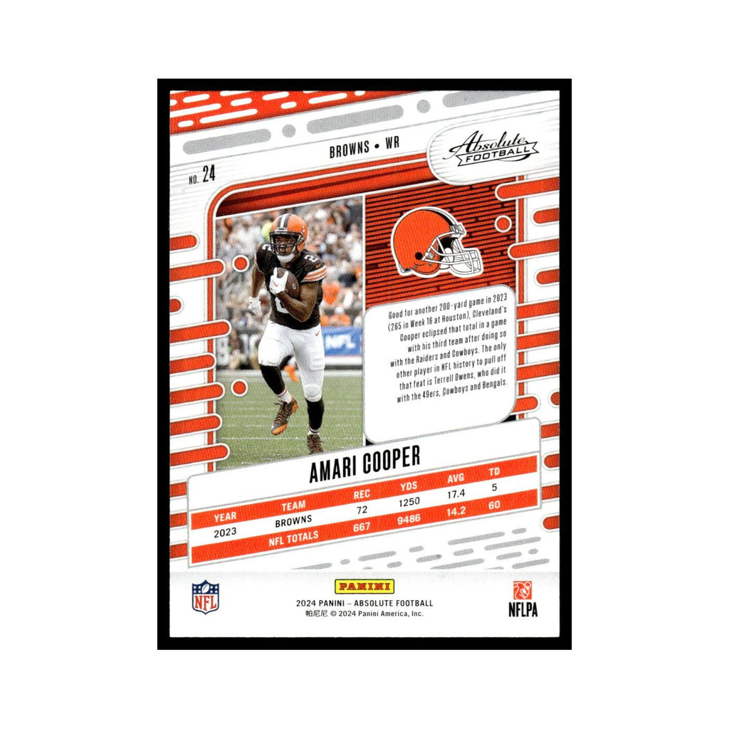 Amari Cooper 2024 Panini Absolute #24 Cleveland Browns Football Card NM
