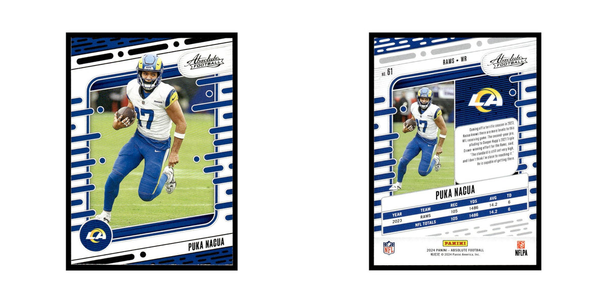 Puka Nacua 2024 Panini Absolute #61 Los Angeles Rams Football Card NM