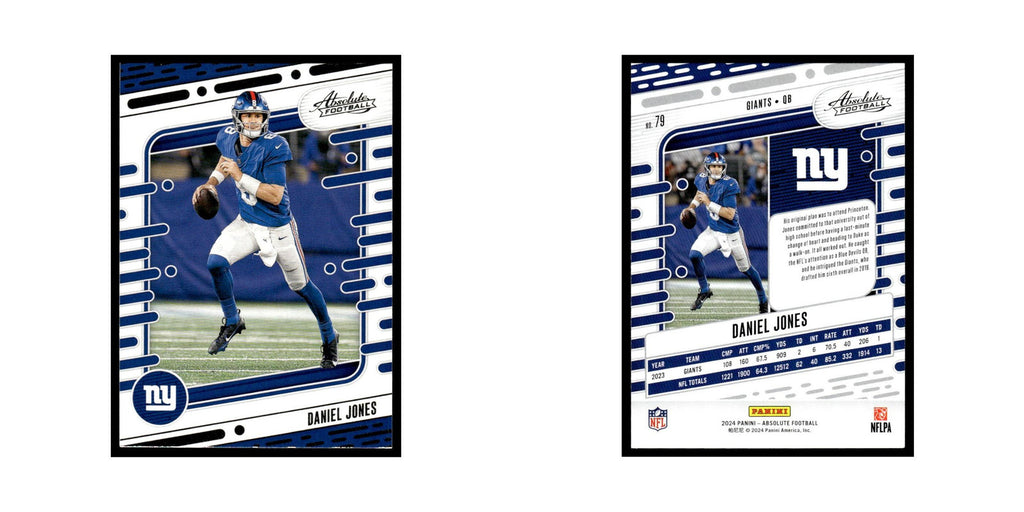 Daniel Jones 2024 Panini Absolute #79 New York Giants Football Card NM
