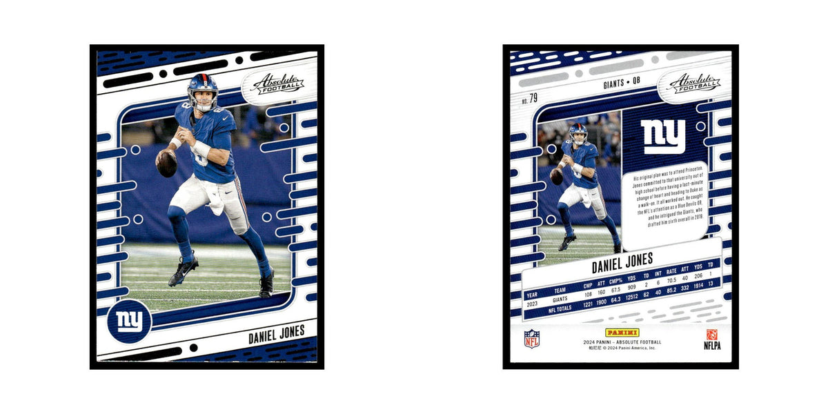 Daniel Jones 2024 Panini Absolute #79 New York Giants Football Card NM