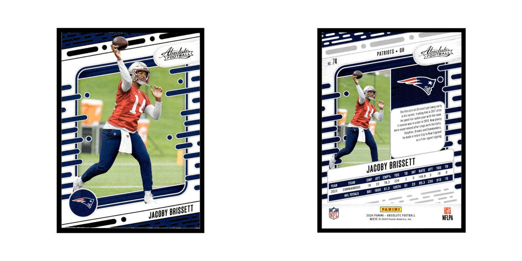 Jacoby Brissett 2024 Panini Absolute #74 New England Patriots Football Card NM