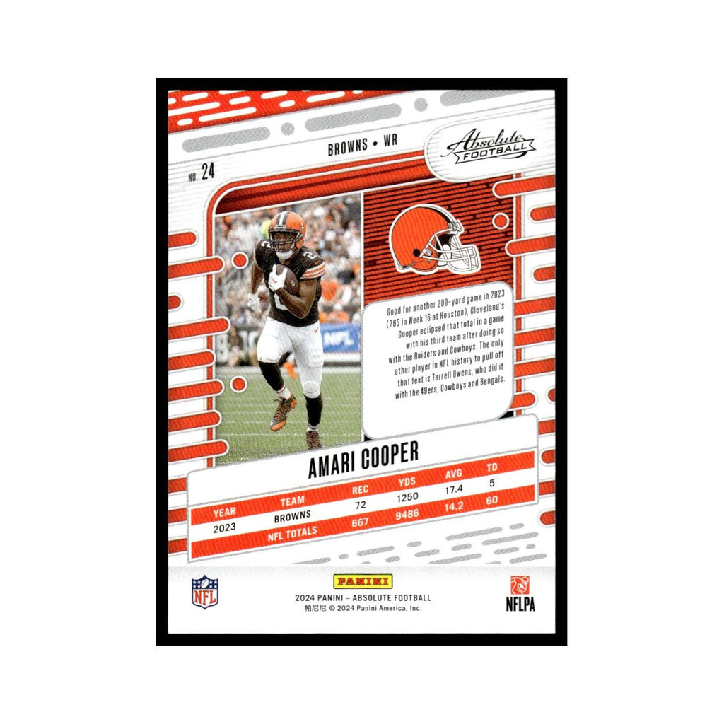 Amari Cooper 2024 Panini Absolute #24 Cleveland Browns Football Card NM