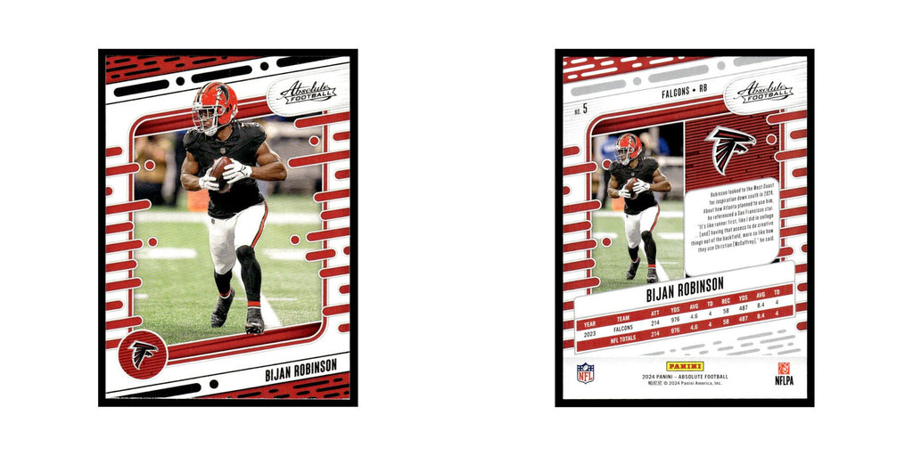 Bijan Robinson 2024 Panini Absolute #5 Atlanta Falcons Football Card NM