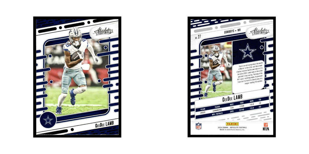 CeeDee Lamb 2024 Panini Absolute #27 Dallas Cowboys Football Card NM