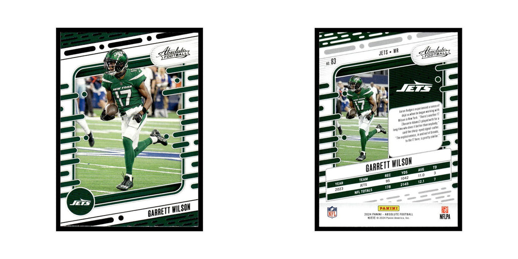 Garrett Wilson 2024 Panini Absolute #83 New York Jets Football Card NM