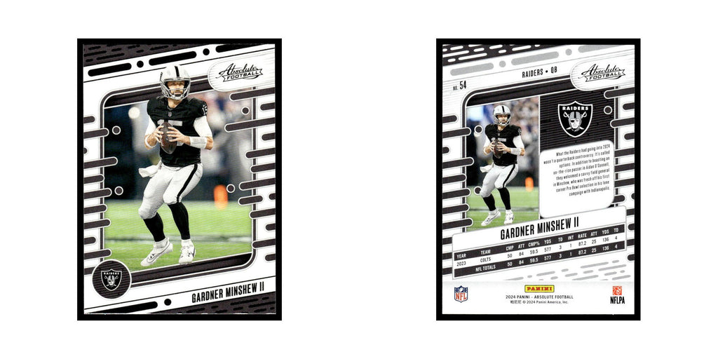 Gardner Minshew II 2024 Panini Absolute #54 Las Vegas Raiders Football Card NM