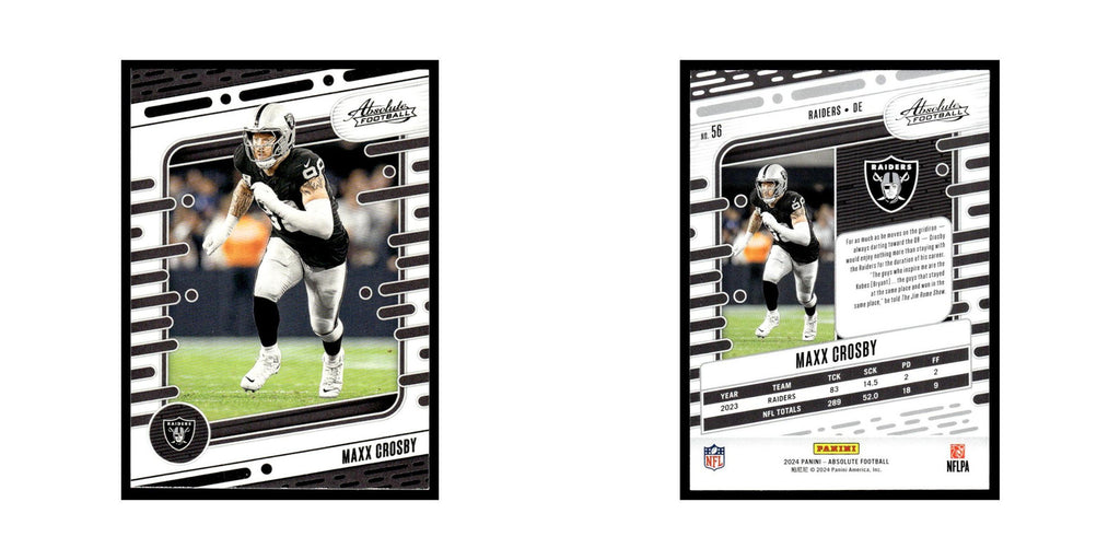 Maxx Crosby 2024 Panini Absolute #56 Las Vegas Raiders Football Card NM