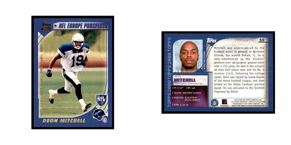 Deon Mitchell 2000 Topps #59 Football Cards Football Card NM