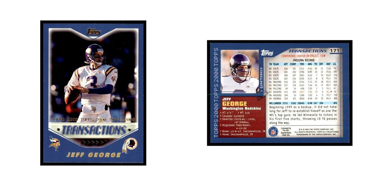 Jeff George 2000 Topps #171 Football Cards Football Card NM