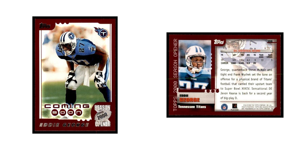 Eddie George 2000 Topps #199 Football Cards Football Card NM