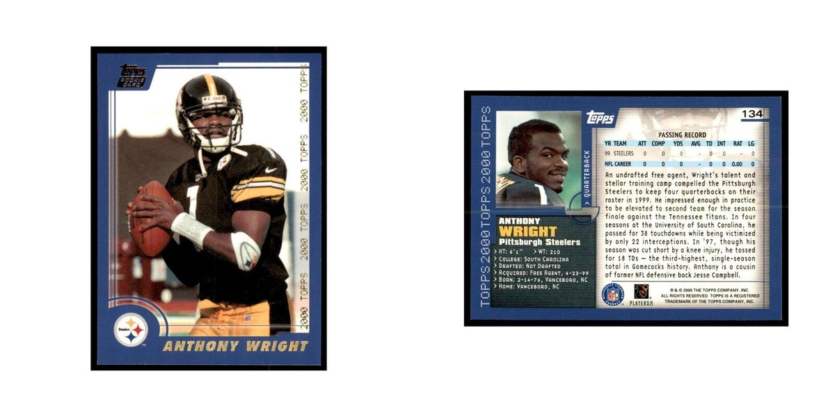 Anthony Wright 2000 Topps #134 Football Cards Football Card NM