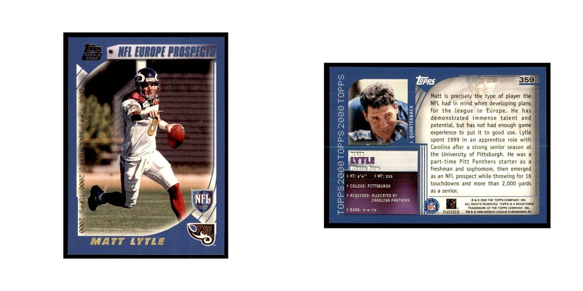 Matt Lytle 2000 Topps #359 Football Cards Football Card NM