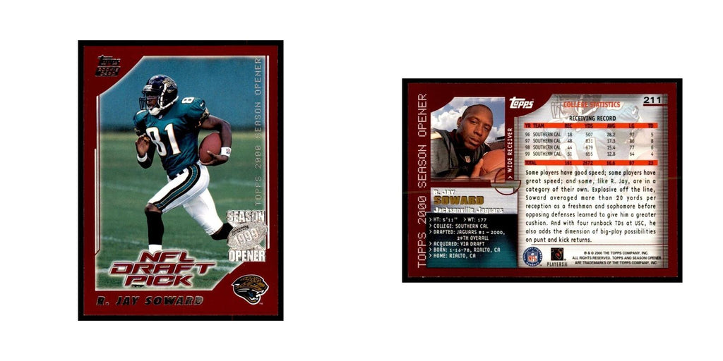 R.Jay Soward 2000 Topps #211 Football Cards Football Card NM