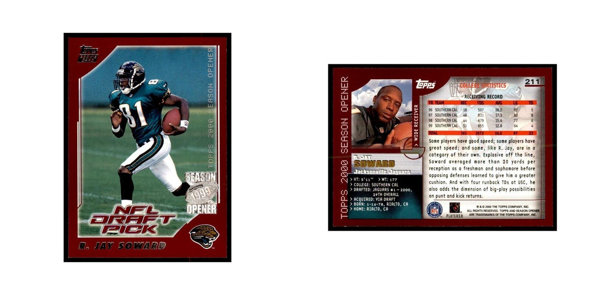 R.Jay Soward 2000 Topps #211 Football Cards Football Card NM