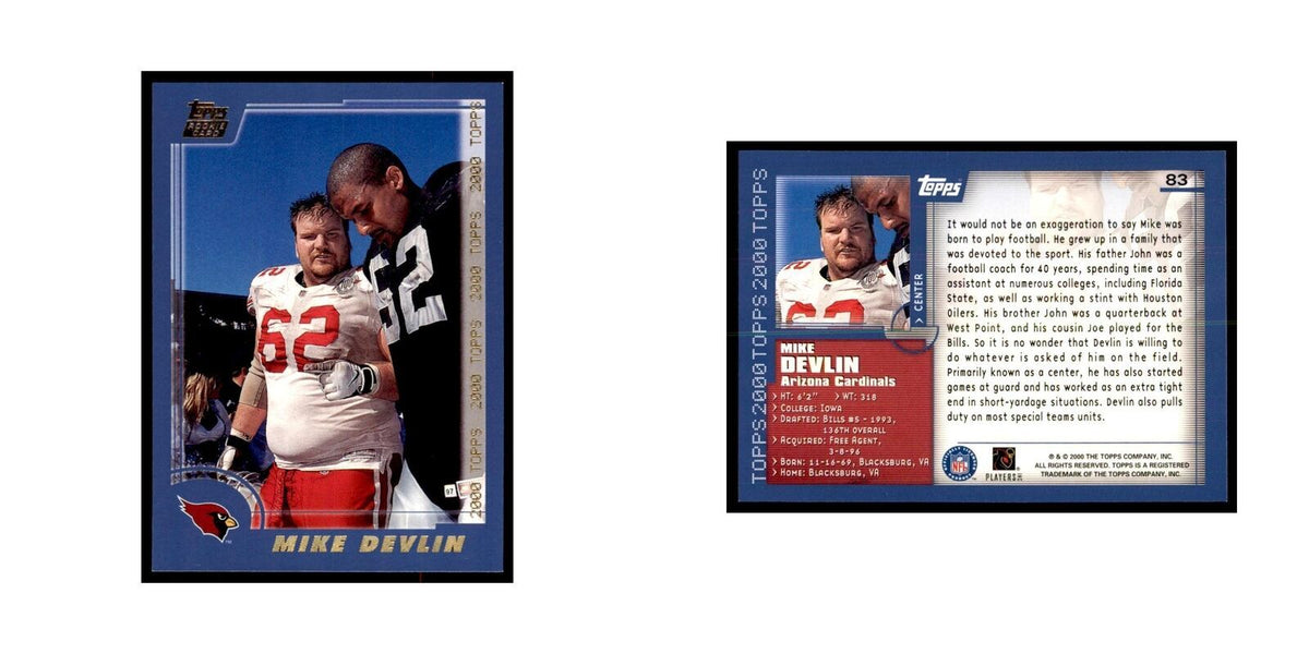 Mike Devlin 2000 Topps #83 Football Cards Football Card NM