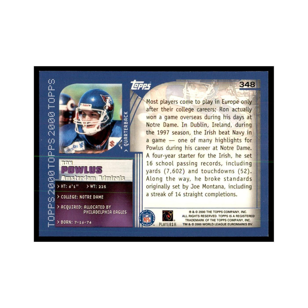 Ron Powlus 2000 Topps #348 Football Cards Football Card NM