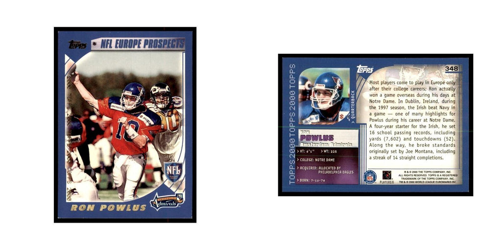 Ron Powlus 2000 Topps #348 Football Cards Football Card NM