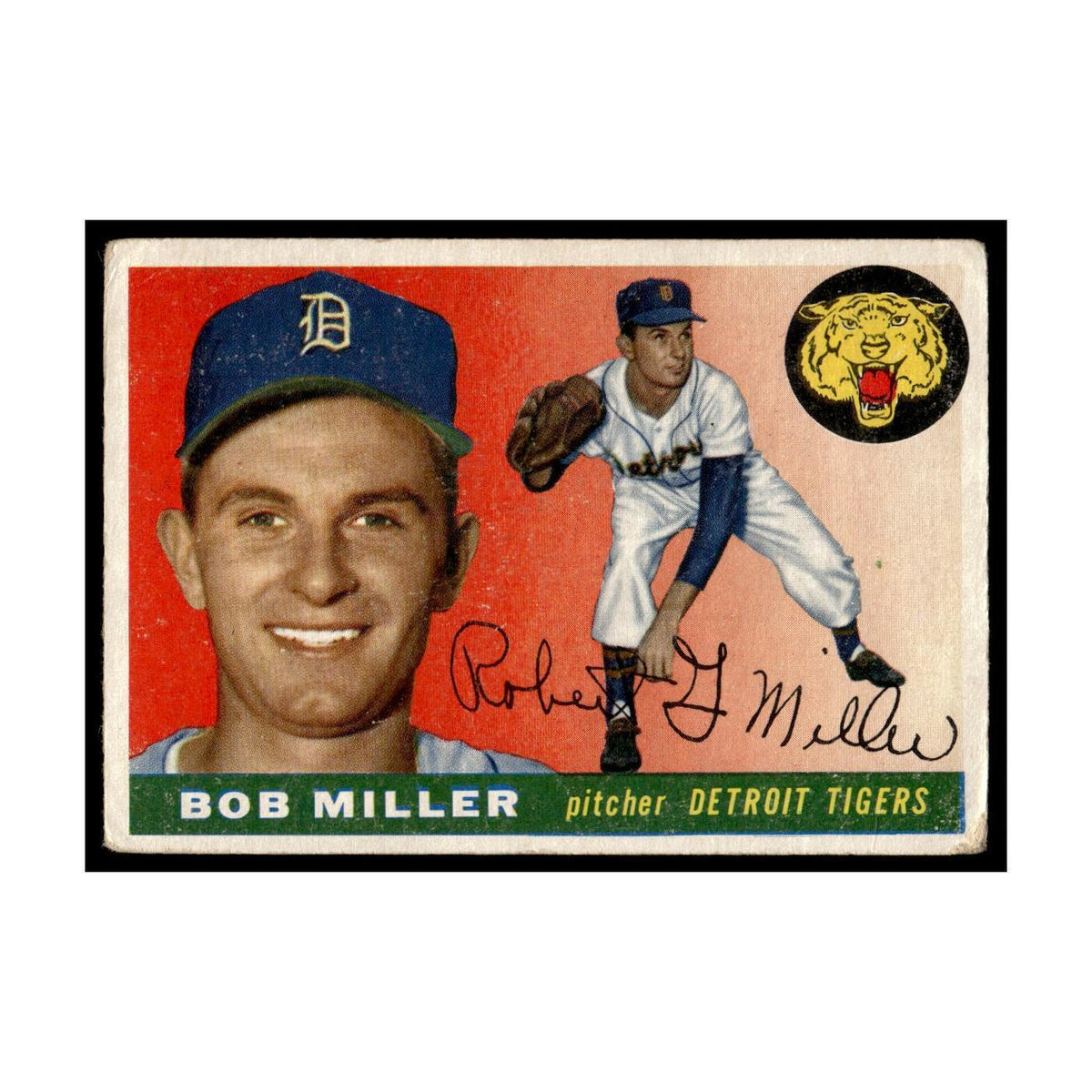 Bob Miller 1955 Topps #9 Detroit Tigers Baseball Card VG
