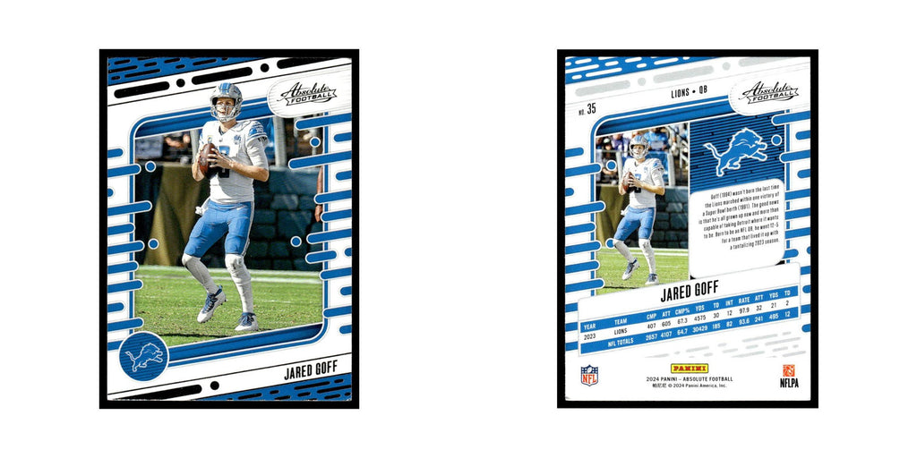 Jared Goff 2024 Panini Absolute #35 Detroit Lions Football Card NM