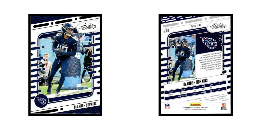 DeAndrew Hopkins 2024 Panini Absolute #98 Tennessee Titans Football Card NM