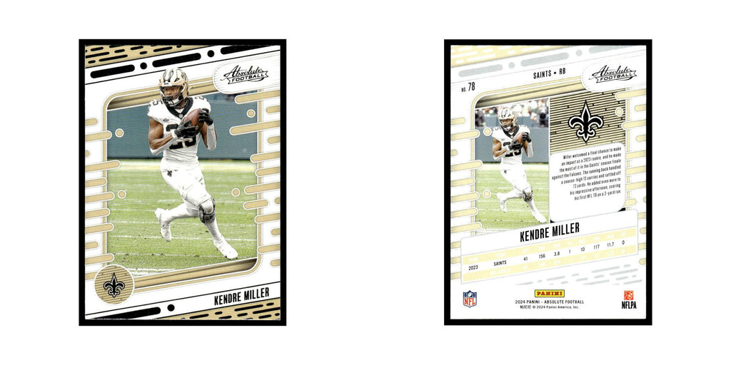 Kendre Miller 2024 Panini Absolute #78 New Orleans Saints Football Card NM