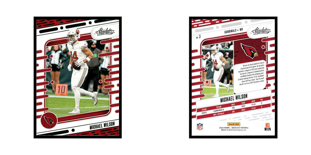 Michael Wilson 2024 Panini Absolute #3 Arizona Cardinals Football Card NM