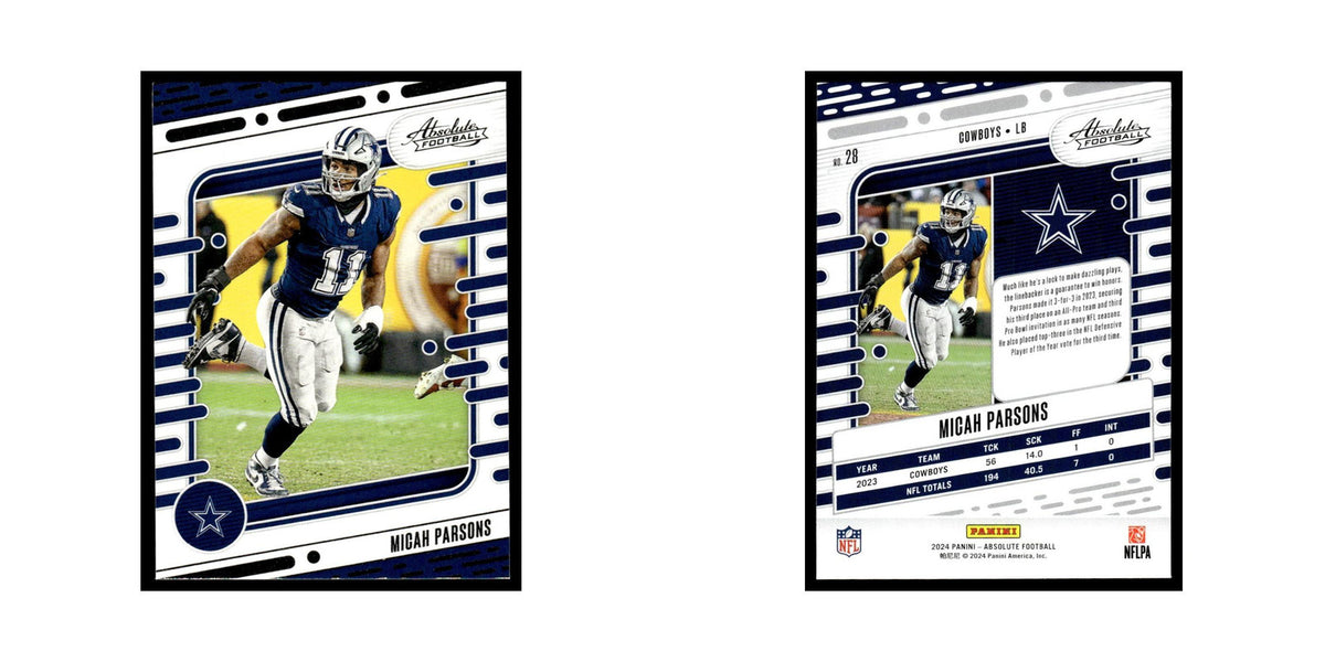 Micah Parsons 2024 Panini Absolute #28 Dallas Cowboys Football Card NM