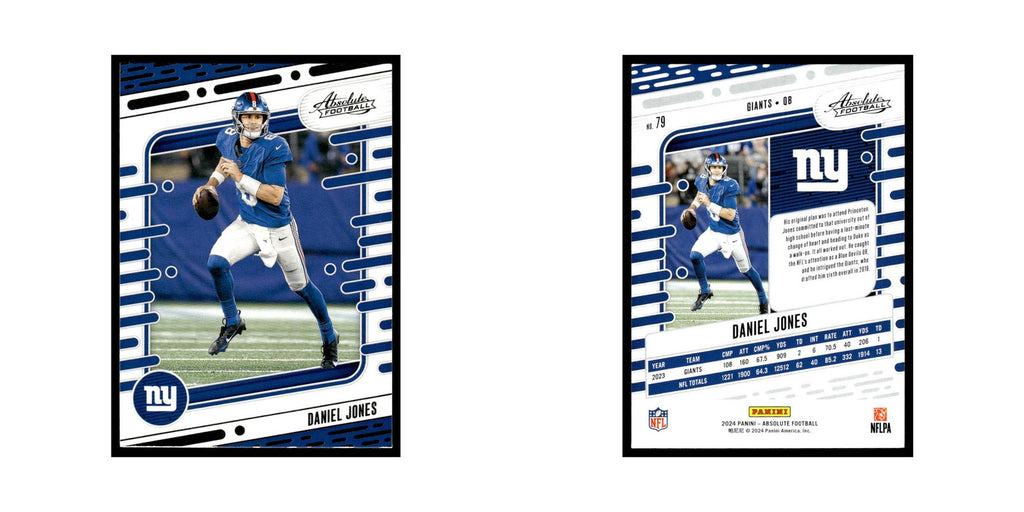 Daniel Jones 2024 Panini Absolute #79 New York Giants Football Card NM