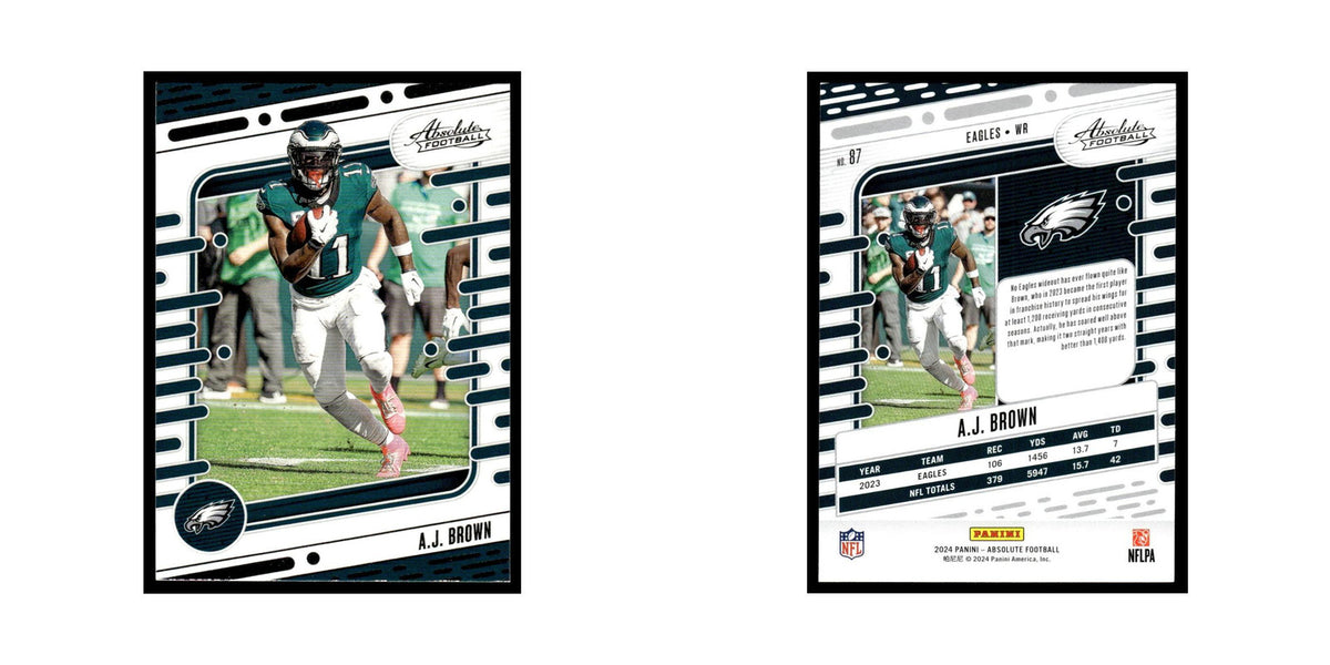 A.J. Brown 2024 Panini Absolute #87 Philadelphia Eagles Football Card NM
