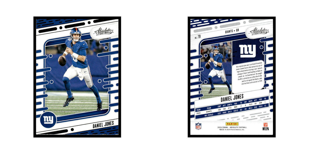 Daniel Jones 2024 Panini Absolute #79 New York Giants Football Card NM