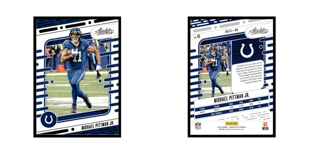 Michael Pittman Jr. 2024 Panini Absolute #45 Indianapolis Colts Football Card NM