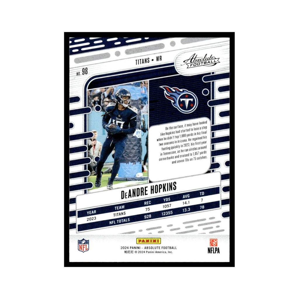 DeAndre Hopkins 2024 Panini Absolute #98 Tennessee Titans Football Card NM