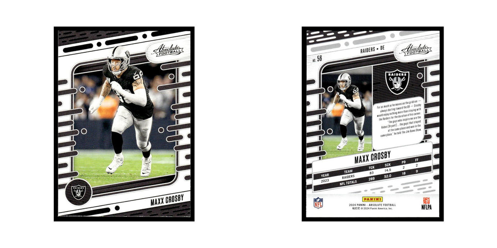 Maxx Crosby 2024 Panini Absolute #56 Las Vegas Raiders Football Card NM