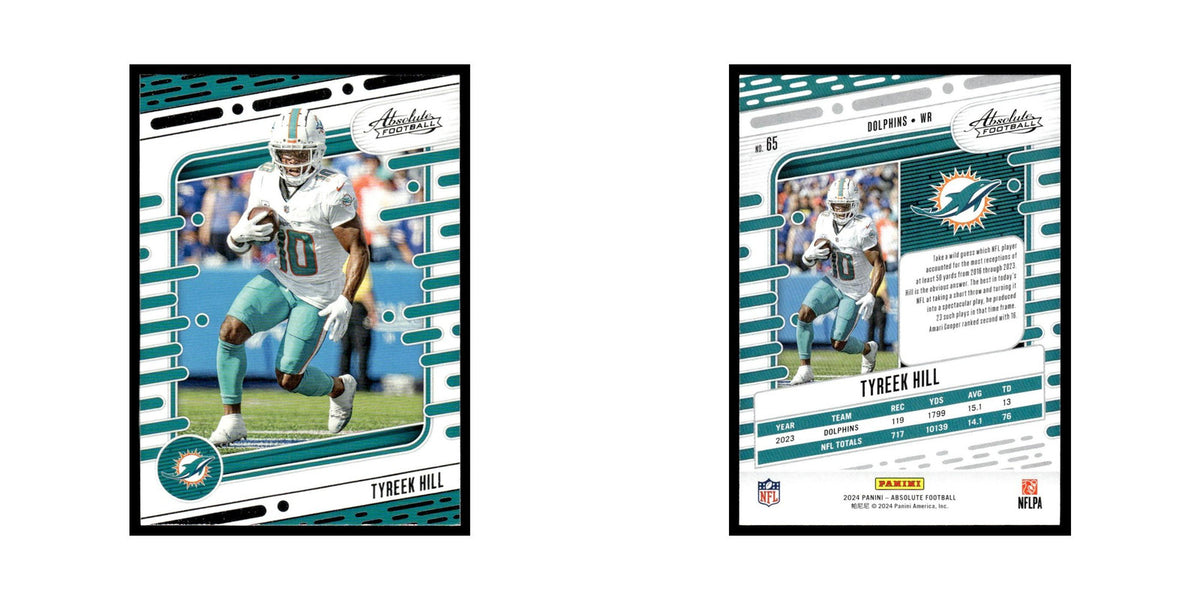 Tyreek Hill 2024 Panini Absolute #65 Miami Dolphins Football Card NM