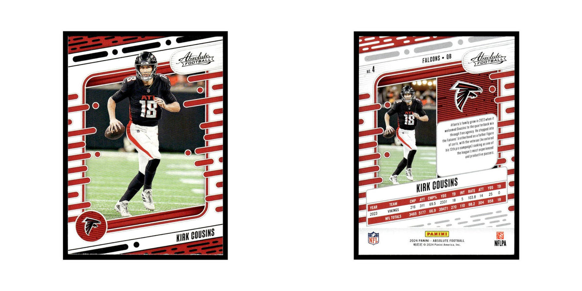 Kirk Cousins 2024 Panini Absolute #4 Atlanta Falcons Football Card NM