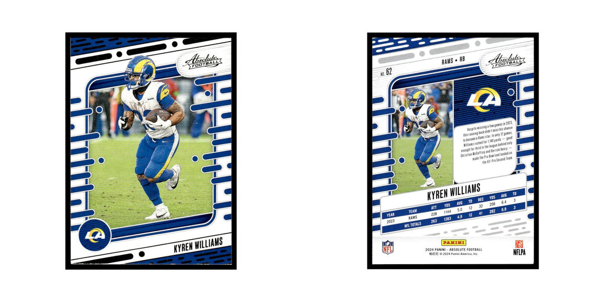 Kyren Williams 2024 Panini Absolute #62 Los Angeles Rams Football Card NM