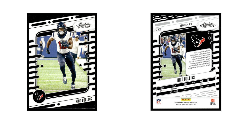 Nico Collins 2024 Panini Absolute #43 Houston Texans Football Card NM