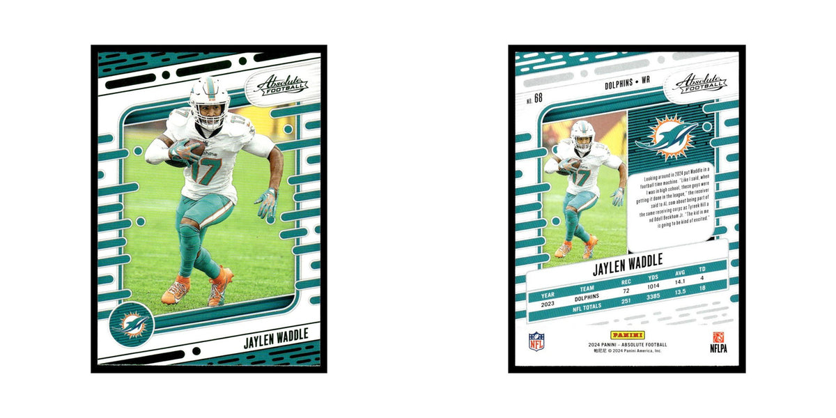 Jaylen Waddle 2024 Panini Absolute #68 Miami Dolphins Football Card NM