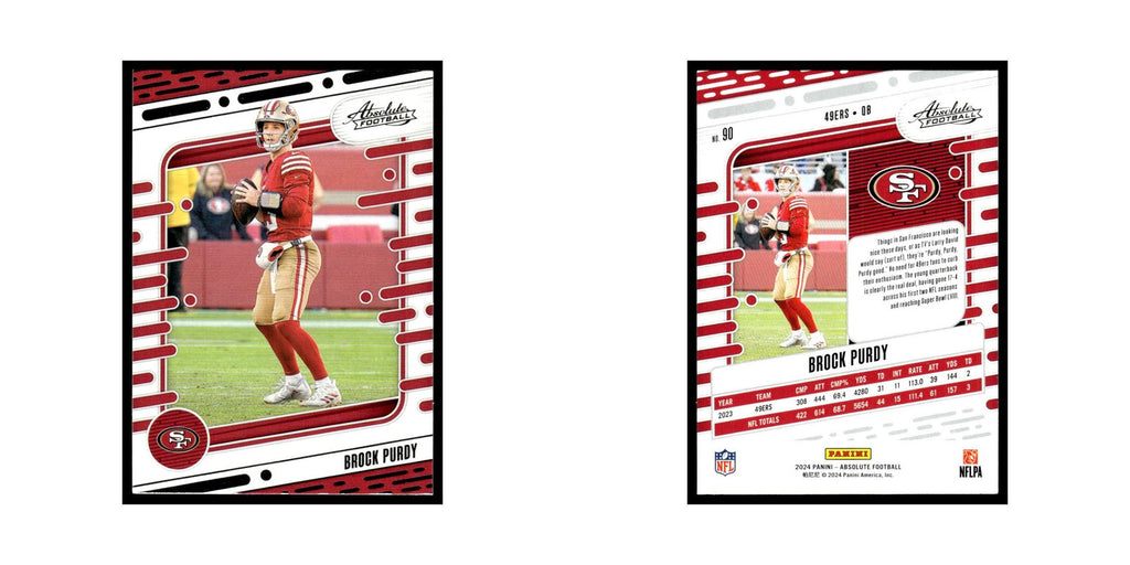 Brock Purdy 2024 Panini Absolute #90 San Francisco 49ers Football Card NM