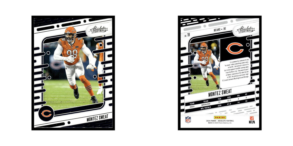 Montez Sweat 2024 Panini Absolute #19 Chicago Bears Football Card NM