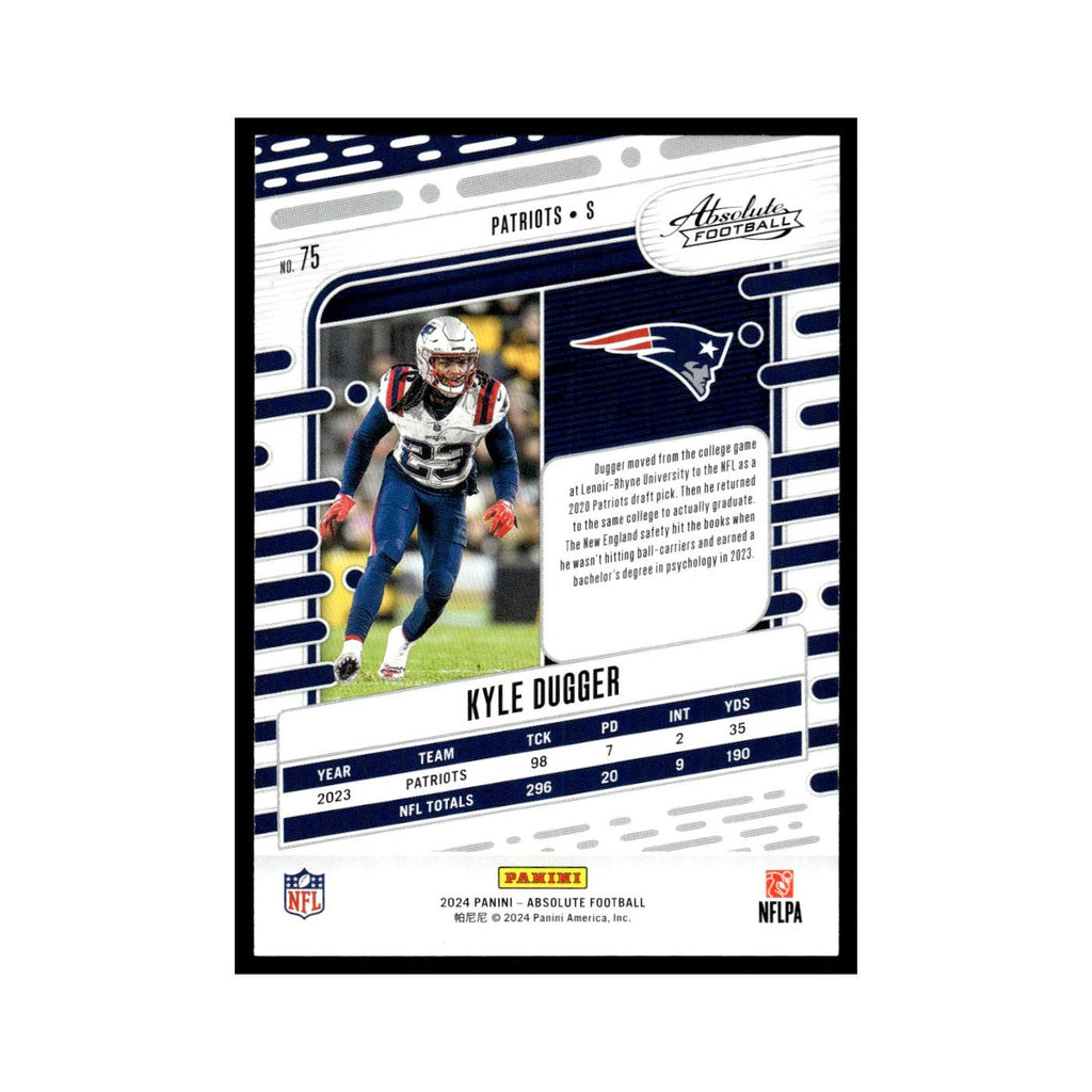 Kyle Dugger 2024 Panini Absolute #75 New England Patriots Football Card NM
