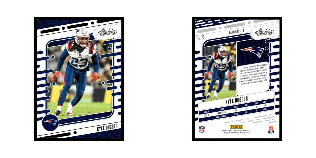 Kyle Dugger 2024 Panini Absolute #75 New England Patriots Football Card NM