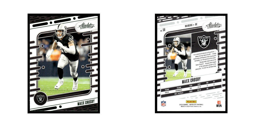 Maxx Crosby 2024 Panini Absolute #56 Las Vegas Raiders Football Card NM