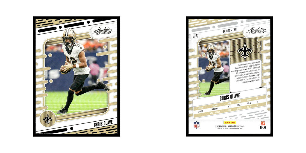 Chris Olave 2024 Panini Absolute #77 New Orleans Saints Football Card NM