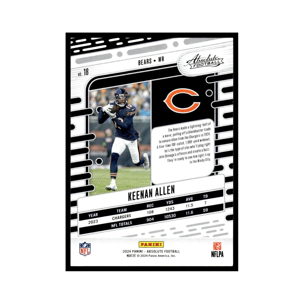 Keenan Allen 2024 Panini Absolute #18 Chicago Bears Football Card NM