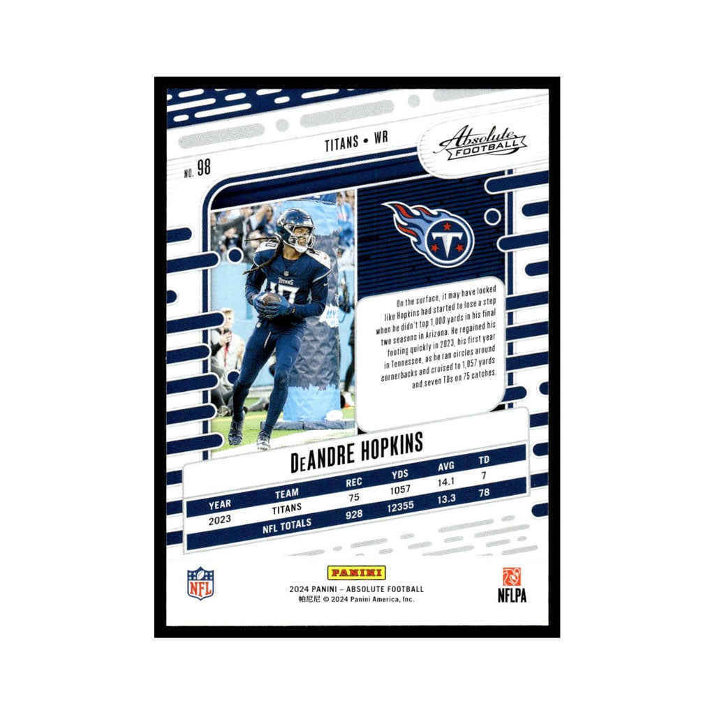 DeAndre Hopkins 2024 Panini Absolute #98 Tennessee Titans Football Card NM