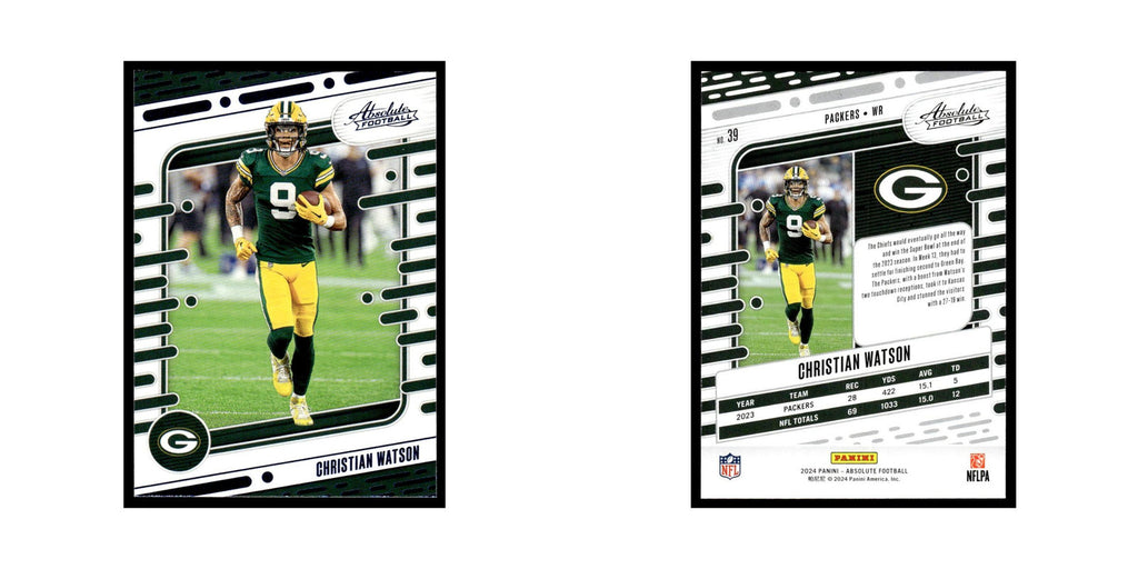 Christian Watson 2024 Panini Absolute #39 Green Bay Packers Football Card NM