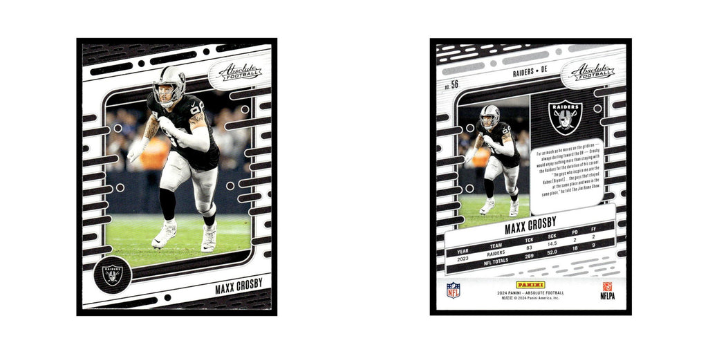 Maxx Crosby 2024 Panini Absolute #56 Las Vegas Raiders Football Card NM
